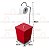 Porta Papel Higiênico Com Lixeira Banheiro Lavabo Suporte Preto Fosco - 1445 Stolf - Vermelho - Imagem 4