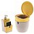 Kit Cozinha Dispenser Porta Detergente + Lixeira 2,5 Litros Pia - Branco Crippa - Amarelo - Imagem 1