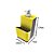 Kit Cozinha Dispenser Porta Detergente + Lixeira 2,5 Litros Pia - Crippa - Amarelo - Imagem 3