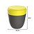 Kit Cozinha Dispenser Porta Detergente + Lixeira 2,5 Litros Pia - Crippa - Amarelo - Imagem 2