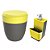 Kit Cozinha Dispenser Porta Detergente + Lixeira 2,5 Litros Pia - Crippa - Amarelo - Imagem 1