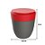 Kit Cozinha Dispenser Porta Detergente + Lixeira 2,5 Litros Pia - Crippa - Vermelho - Imagem 3