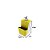 Kit Cozinha Pia Porta Dispenser Detergente + Lixeira 5L + Escorredor Talheres - Branco Crippa - Amarelo - Imagem 3