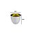 Kit Cozinha Pia Porta Dispenser Detergente + Lixeira 5L + Escorredor Talheres - Branco Crippa - Amarelo - Imagem 4