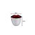 Kit Cozinha Pia Porta Dispenser Detergente + Lixeira 5L + Escorredor Talheres - Branco Crippa - Vermelho - Imagem 4