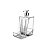 Kit Cozinha Smart S Dispenser Porta Detergente Esponja + Lixeira 2,5 L - Crippa - Cristal - Imagem 3