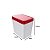 Kit Dispenser Porta Detergente + Lixeira 5 Litros Para Pia Cozinha - Branco Crippa - Vermelho - Imagem 2