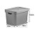 Caixa Organizadora Cube 18l Cesto Com Tampa Closet Roupa Grande - CC450 Ou - Chumbo - Imagem 3