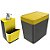 Kit Dispenser Porta Detergente + Lixeira 5 Litros Para Pia Cozinha - Chumbo Crippa - Amarelo - Imagem 1