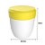 Lixeira 2,5 Litros Redonda Cesto Lixo Bancada Cozinha Escritório Banheiro Branca - Crippa - Amarelo - Imagem 2
