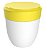 Lixeira 2,5 Litros Redonda Cesto Lixo Bancada Cozinha Escritório Banheiro Branca - Crippa - Amarelo - Imagem 1