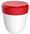 Lixeira 2,5 Litros Redonda Cesto Lixo Bancada Cozinha Escritório Banheiro Branca - Crippa - Vermelho - Imagem 1