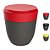 Lixeira 2,5 Litros Redonda Cesto Lixo Bancada Cozinha Escritório Banheiro Chumbo - Crippa - Vermelho - Imagem 1