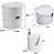 Kit Lixeira 2,5l Basic + Saleiro Suporte Sal Condimentos + Dispenser Porta Detergente R&J - Coza - Branco - Imagem 4