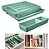 Kit 2 Organizador De Gaveta Porta Talheres Extensível Divisor Utensílios Multiuso - Ou - Verde Menta - Imagem 1