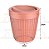 Kit Porta Papel Higiênico E Suporte Com Lixeira Basculante 5L Cesto Lixo Chão Banheiro - Ou - Terracota - Imagem 2