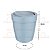 Kit Suporte Porta Papel Higiênico Com Lixeira Basculante 5L Cesto Lixo Chão Banheiro Vitra - Ou - Azul Glacial - Imagem 3
