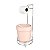 Kit Suporte Porta Papel Higiênico Com Lixeira Basculante 5L Cesto Lixo Chão Banheiro Vitra - Ou - Rosa Nude - Imagem 1