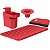 Kit Dispenser Detergente Escorredor Filtro Ralo Rodo Pia Cozinha Vermelho - Kte 055 Ou - Imagem 1