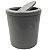 Lixeira 5 Litros Banheiro Cozinha Com Tampa Basculante Cesto De Lixo Plástico  - AMZ - Cinza - Imagem 1