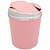 Lixeira 5 Litros Para  Cozinha Banheiro Com Tampa Basculante Metalizada Cromada Plástica - AMZ - Rosa - Imagem 1