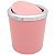Lixeira 5 Litros Para Banheiro Cozinha Com Tampa Basculante Metalizada Cromada Plástica - AMZ - Rosa - Imagem 1