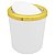Lixeira 5 Litros Para Cozinha Banheiro Com Tampa Basculante Metalizada Dourado Plástica - AMZ - Branco - Imagem 1