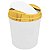 Lixeira 5 Litros Dourada Branco Para Cozinha Banheiro Com Tampa Basculante Metalizada Plástica - AMZ - Branco - Imagem 1