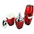 Conjunto Dispenser Sabonete + Suporte Escova Dente + Porta Algodão Banheiro Cromado Vermelho - AMZ - Imagem 1