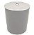 Lixeira 5 Litros Cromada Cinza Com Tampa Metalizada Plástica Para Cozinha Banheiro  AMZ - Cinza - Imagem 1