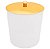 Lixeira 5 Litros Dourada Branca Com Tampa Metalizada Plástica Para Cozinha Banheiro - AMZ - Branco - Imagem 1