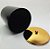 Lixeira 5 Litros Dourada Preta Com Tampa Metalizada Plástica Para Cozinha Banheiro - AMZ - Preto - Imagem 2