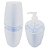 Kit Dispenser Sabonete Líquido 400ml + Suporte Porta Escova Dente Creme Dental Lavabo Banheiro Branco - AMZ - Imagem 1