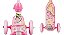 Patinete 3 Rodas Até 30 Kg Infantil Ursinho Unicórnio - Mor - Rosa - Imagem 3