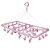 Mini Varal Retangular Retrátil Pendurar Roupa Íntima 32 Prendedor Plástico - 6095 Mor - Rosa - Imagem 1