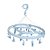 Mini Varal Oval Pendurar Roupas Íntimas Meias 24 Prendedores Plástico - 6094 Mor - Azul - Imagem 1