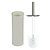Kit Banheiro Lixeira 3 Litros Com Pedal Balde Porta Escova Vaso Sanitária Ágata - Mor - Bege - Imagem 4