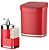 Kit Dispensador Para Detergente + Lixeira Eleganza - 1254 Future - Vermelho - Imagem 1