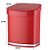 Kit Dispensador Para Detergente + Lixeira Eleganza - 1254 Future - Vermelho - Imagem 2