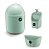 Kit Cozinha Lixeira 4 L Tampa Capacete + Dispenser Porta Detergente + Saleiro - Uz - Verde Menta - Imagem 1