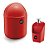 Kit Cozinha Lixeira 4 L Tampa Capacete + Dispenser Porta Detergente Esponja - Uz - Vermelho - Imagem 1