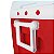 Caixa Térmica 75 Litros Cooler Grande Com Alça E Repartição Interna - Mor - Vermelho - Imagem 4