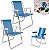 Kit 2 Cadeira Alta Sannet Adulto + 1 Cadeira Infantil Alumínio - Mor - Azul - Imagem 1