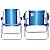 Kit 2 Cadeira Alta Sannet Adulto + 1 Cadeira Infantil Alumínio - Mor - Azul - Imagem 4