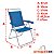 Kit 2 Cadeira Boreal Reclinável 4 Pos Alum + Guarda Sol 2,6m Alum + Saca Areia - Mor - Azul - Imagem 7