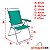 Kit 2 Cadeira Boreal Reclinável 4 Pos Alum + Guarda Sol 2,6m Alum + Saca Areia - Mor - Verde - Imagem 7
