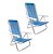 Kit 2 Cadeira De Praia Reclinável 8 Posições  Alumínio Sannet - Mor - Azul - Imagem 1