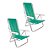 Kit 2 Cadeira De Praia Reclinável 8 Posições  Alumínio Sannet - Mor - Verde - Imagem 1