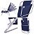 Kit 2 Cadeiras Summer Reclinável 6 pos Alumínio Praia Piscina Camping - Mor - Azul Marinho - Imagem 4