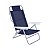 Kit 2 Cadeiras Summer Reclinável 6 pos Alumínio Praia Piscina Camping - Mor - Azul Marinho - Imagem 2